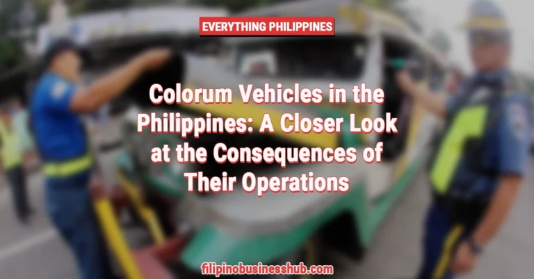 Colorum Vehicles in the Philippines: A Closer Look at the Consequences of Their Operations