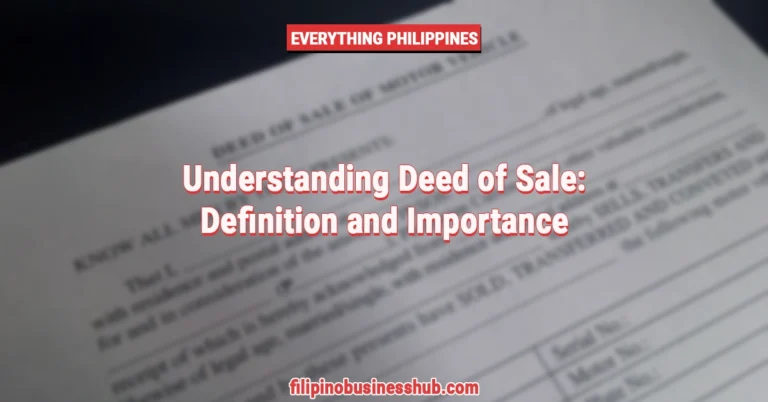 Understanding Deed of Sale: Definition and Importance