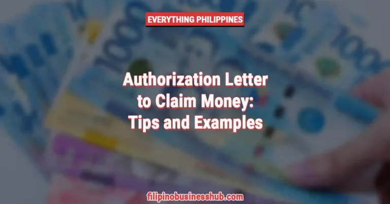 Authorization Letter to Claim Money