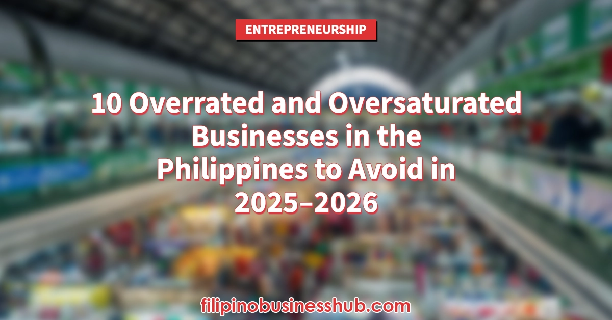 10 Overrated and Oversaturated Businesses in the Philippines to Avoid in 2025–2026