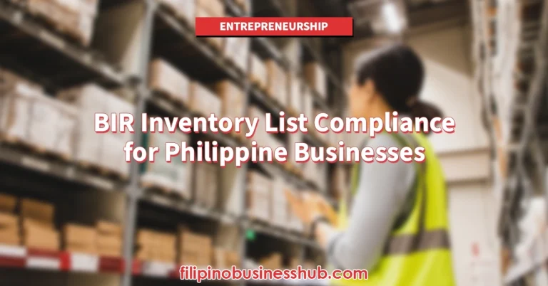 BIR Inventory List Compliance for Philippine Businesses