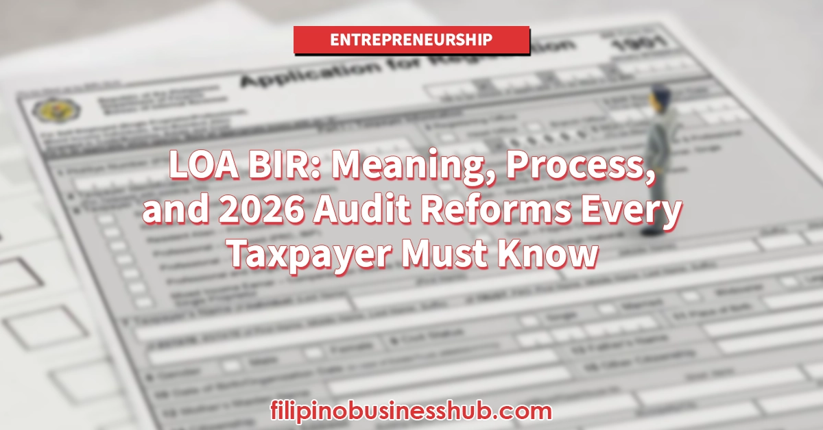 LOA BIR: Meaning, Process, and 2026 Audit Reforms Every Taxpayer Must Know LOA BIR: Meaning, Process, and 2026 Audit Reforms Every Taxpayer Must Know