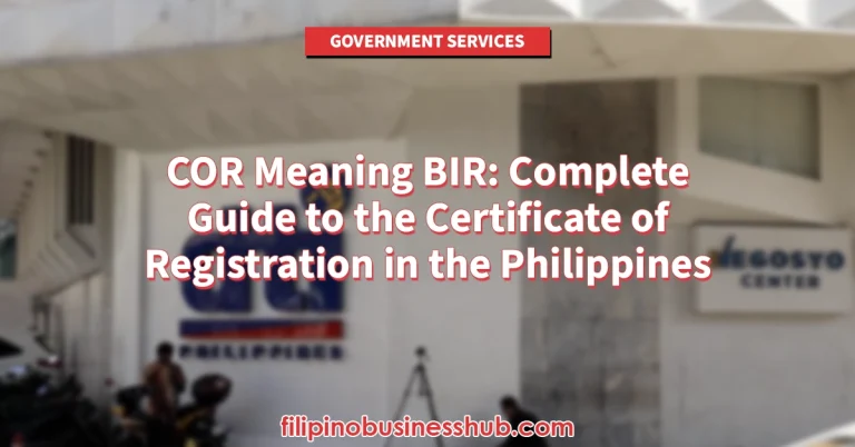 COR Meaning BIR Complete Guide to the Certificate of Registration in the Philippines