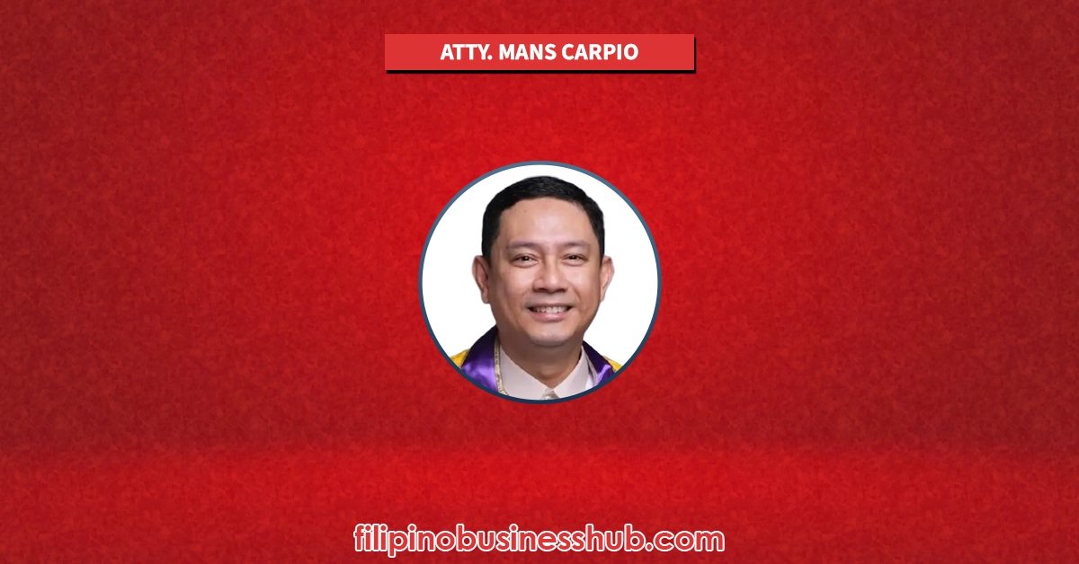 Atty. Mans Carpio Business and Family Business