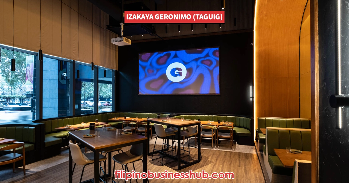 Izakaya Geronimo (Taguig) Opening Hours and Closing Hours