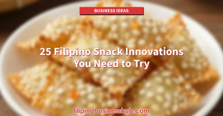 25 Filipino Snack Innovations You Need to Try