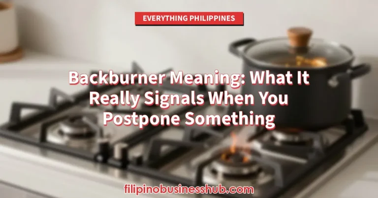 Backburner Meaning_ What It Really Signals When You Postpone Something