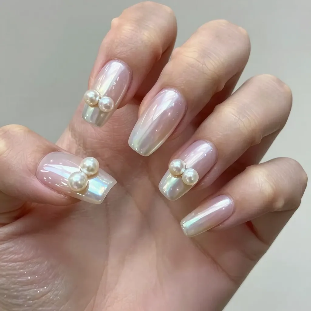 12. Pearl-Inspired Nail Extensions