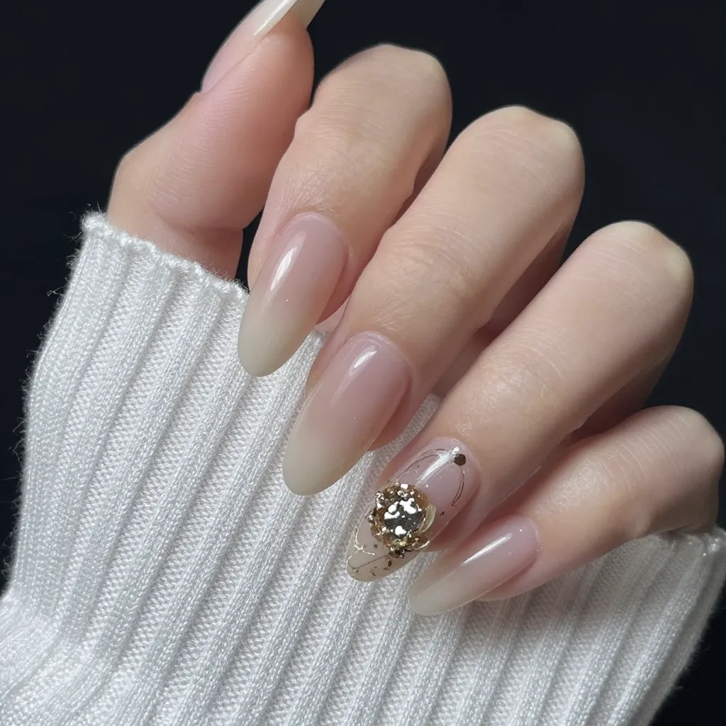 19. Almond-Shaped Nail Extensions