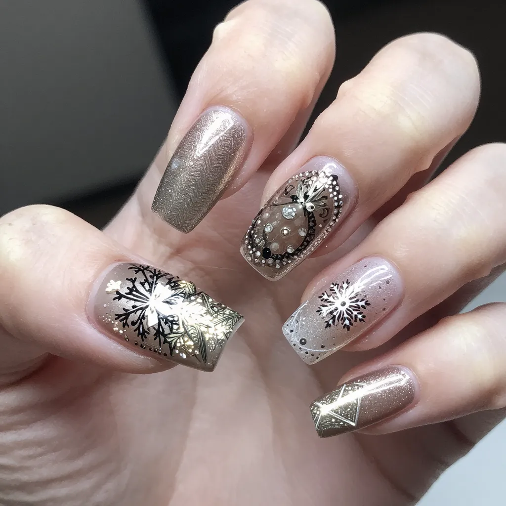 22. Holiday-Themed Nail Extensions