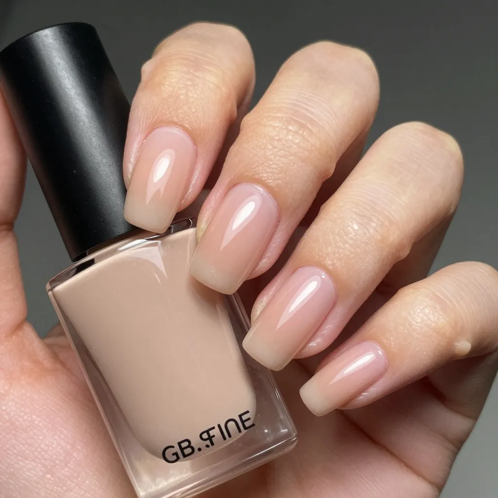 3. Nude Glossy Extensions