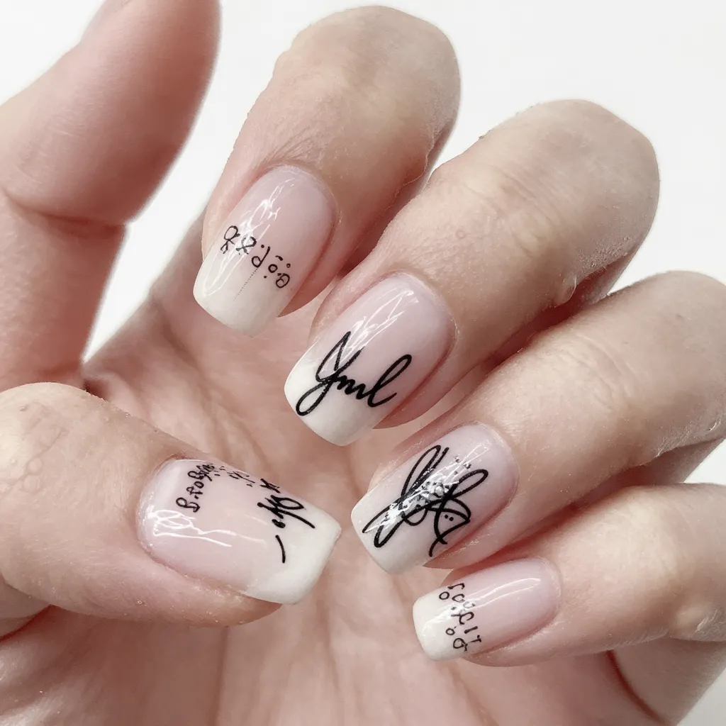 30. Personalized Signature Nail Extensions