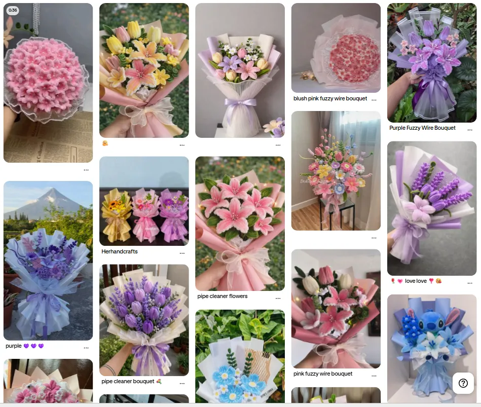 Fuzzy Wire Bouquet