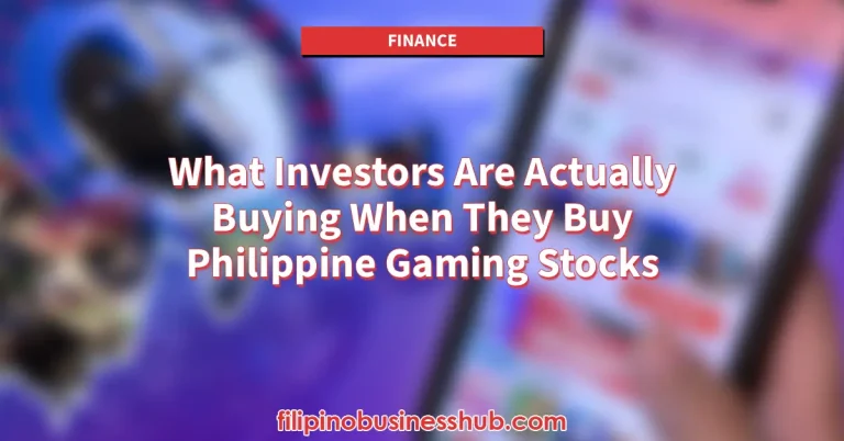 What Investors Are Actually Buying When They Buy Philippine Gaming Stocks