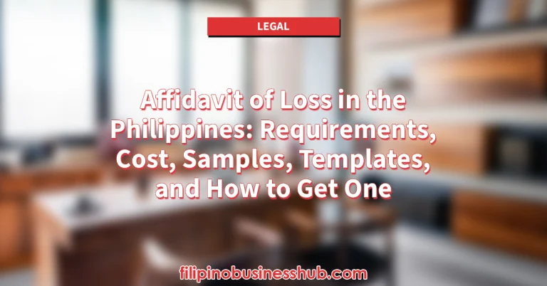 Affidavit of Loss in the Philippines_ Requirements, Cost, Samples, Templates, and How to Get One