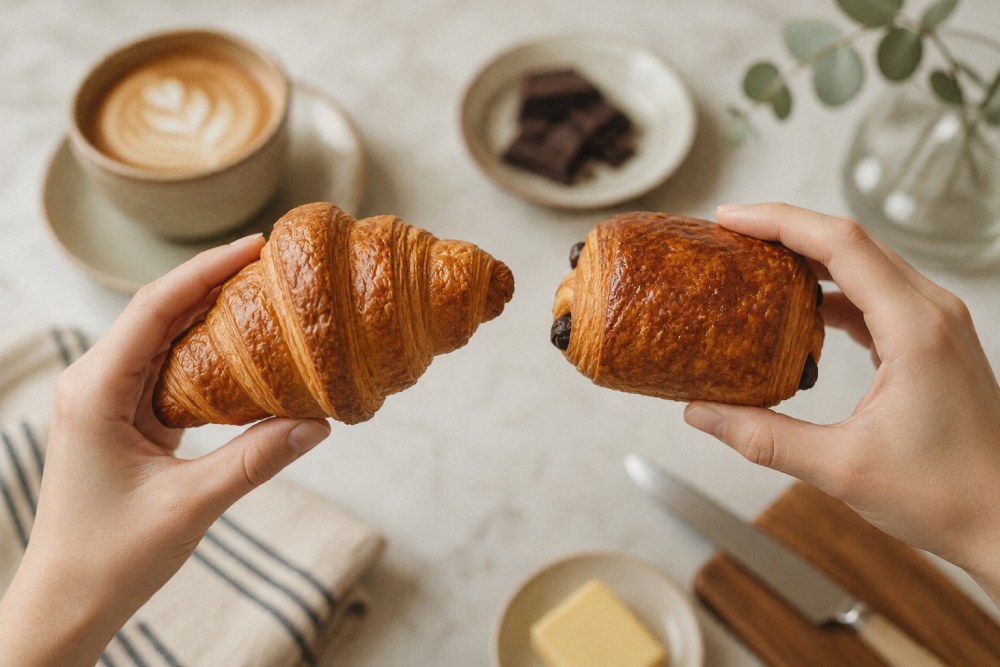 Pain au Chocolat vs. Croissant